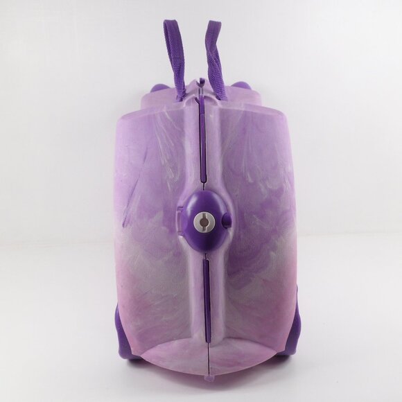 Trunki Kids' Ride On Suitcase Swirl Tie Dye Purple Pink Travel Case Luggage - Picture 7 of 12